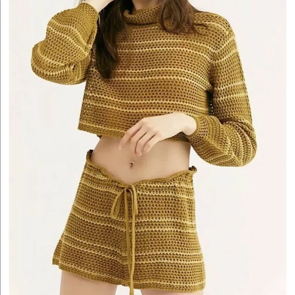 NEW Free People Montauk Dunes Set Shorts & Top Z122-7
